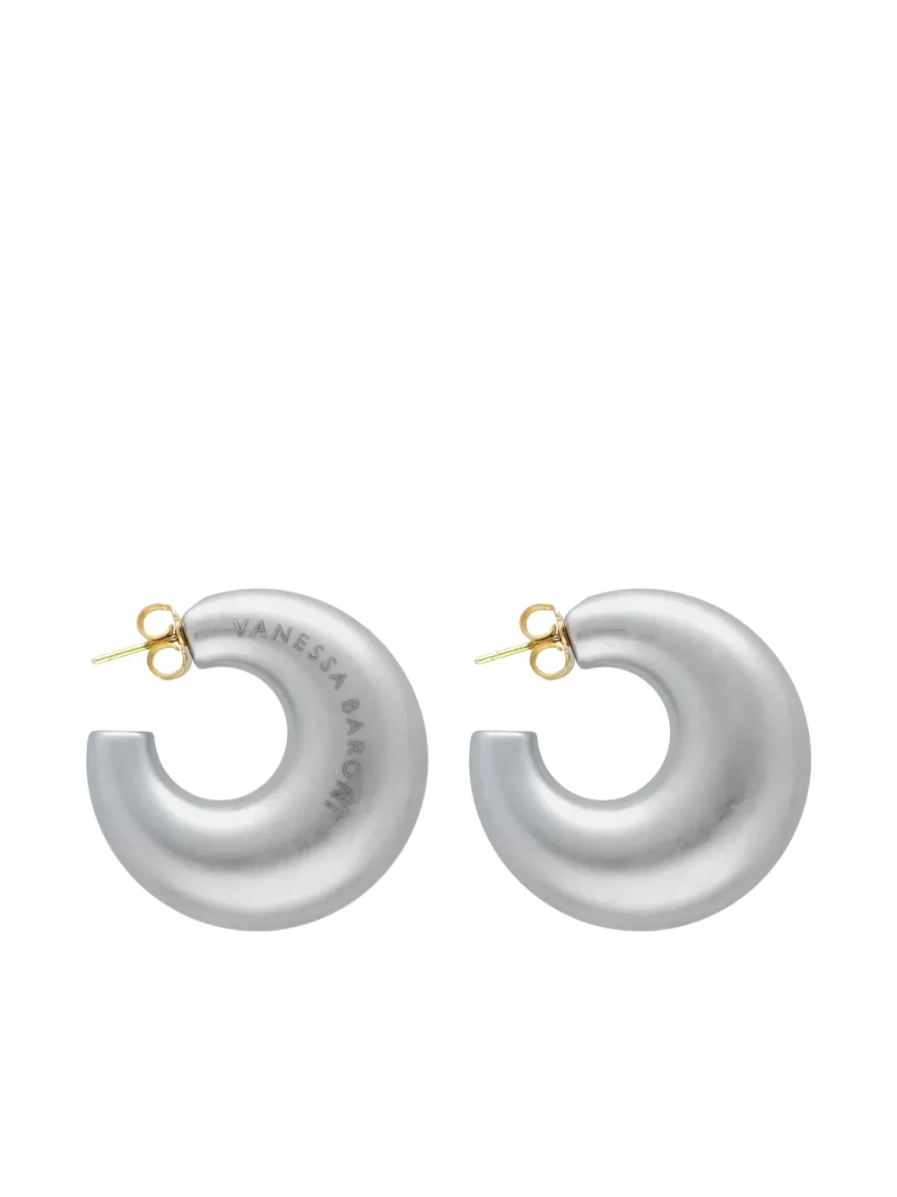 Vanessa Baroni Moon Earrings In Metallic