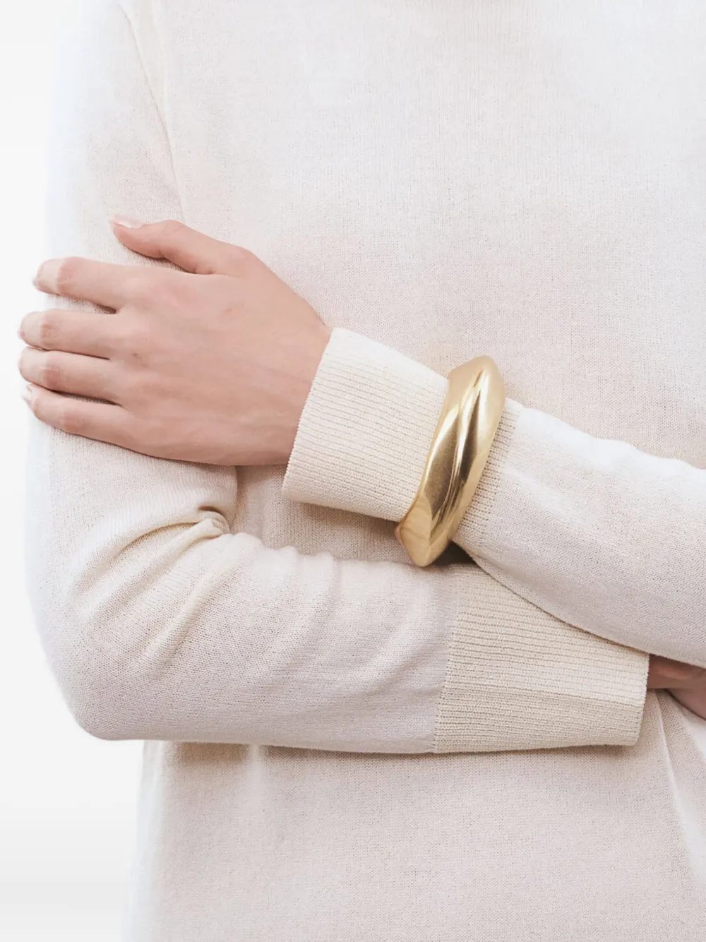 Vanessa Baroni New Edge Bangle Bracelet In Gold