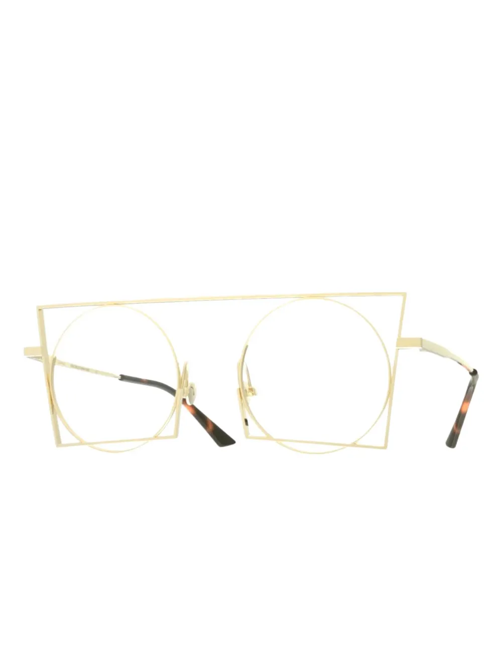 Gamine Florentine round-frame glasses | Gold | Image 1