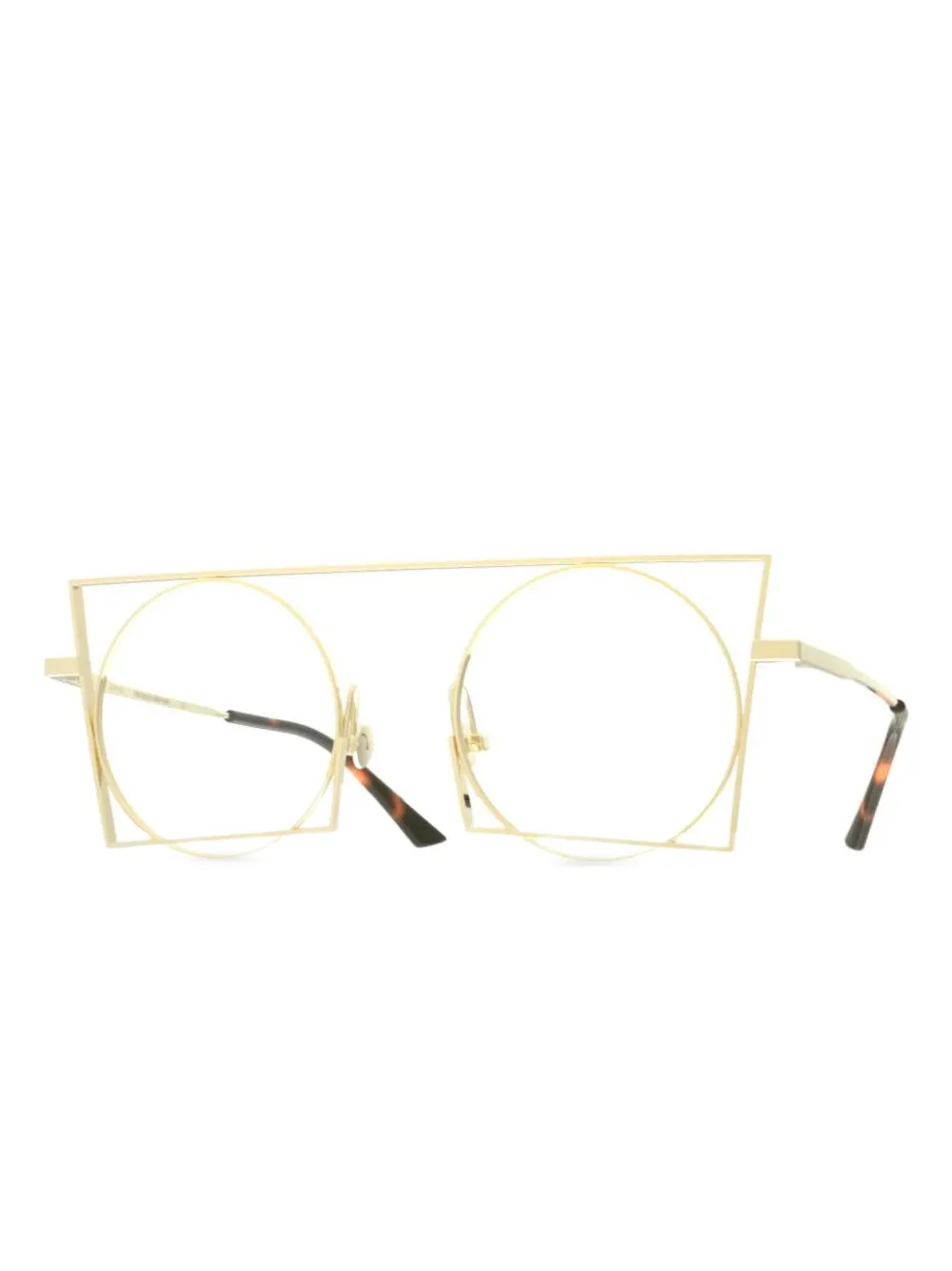 Gamine Florentine round-frame glasses | Gold | Image 1
