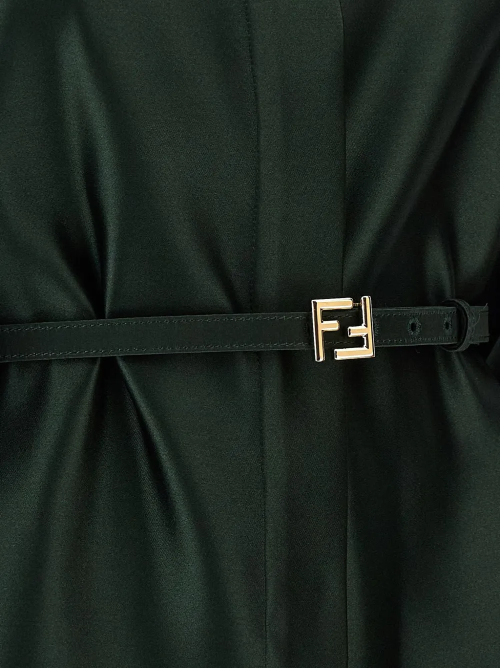 Fendi Balloon-sleeve Belted Blazer In Green