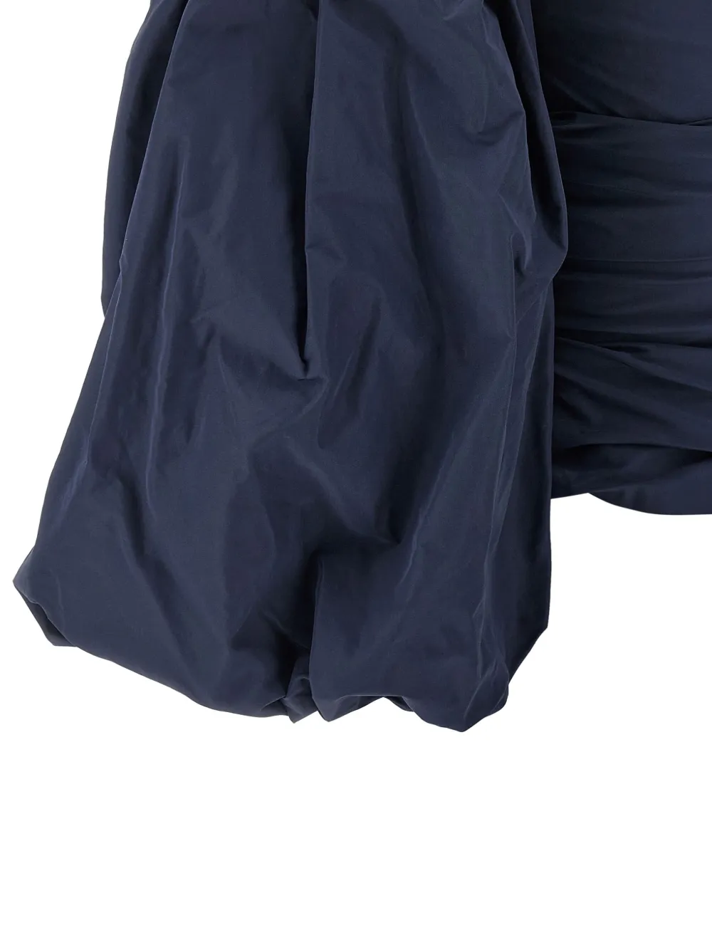 Pinko Cropped Top With Puff Sleeves And Straps In Blue