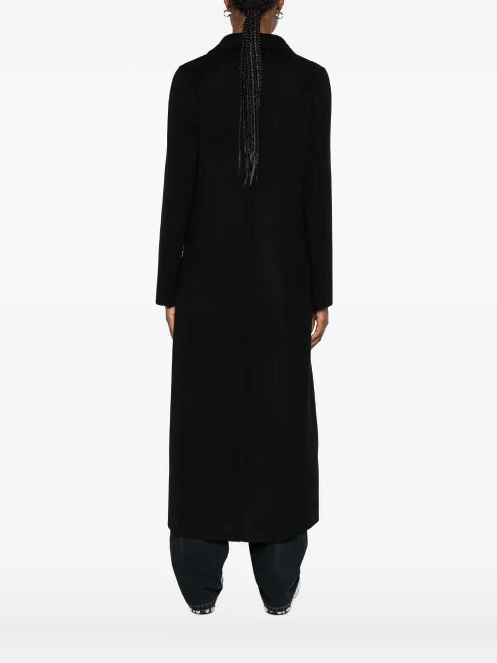 Ermanno Firenze Double-breasted Coat In Black