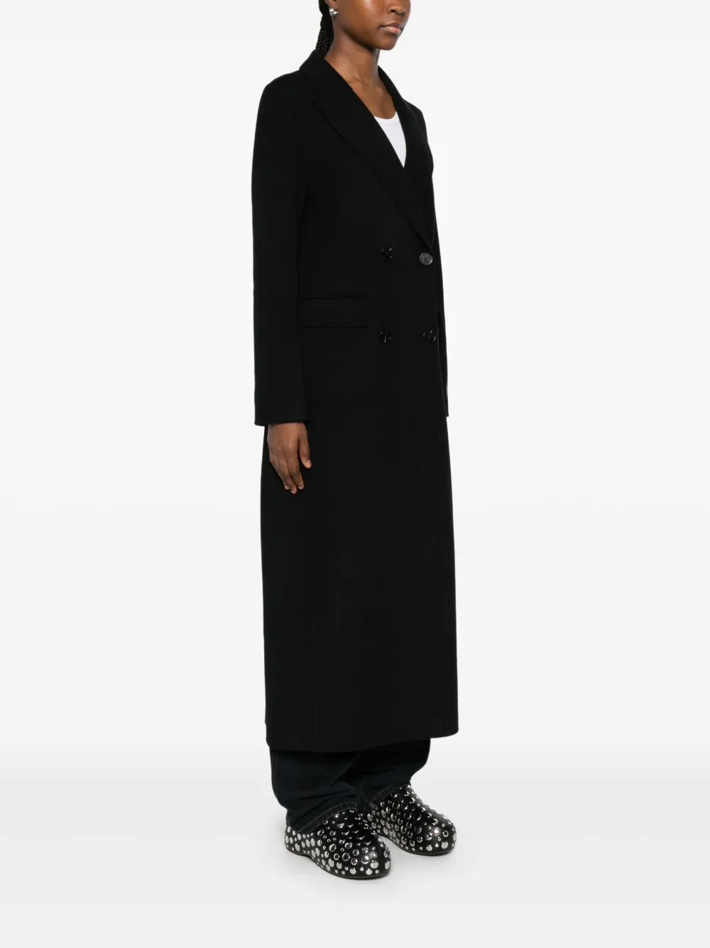 ERMANNO FIRENZE Jas met dubbele rij knopen en logo-applicatie Zwart