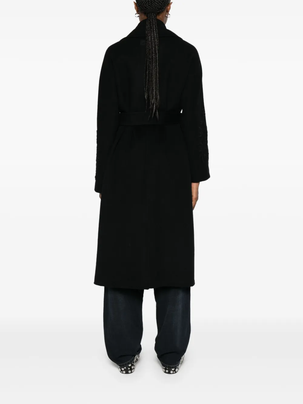 ERMANNO FIRENZE Jas met ceintuur Zwart