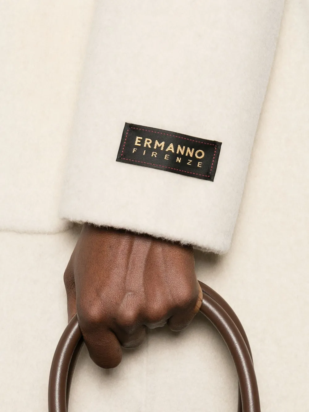 Ermanno Firenze Hooded Belted Coat In Neutral