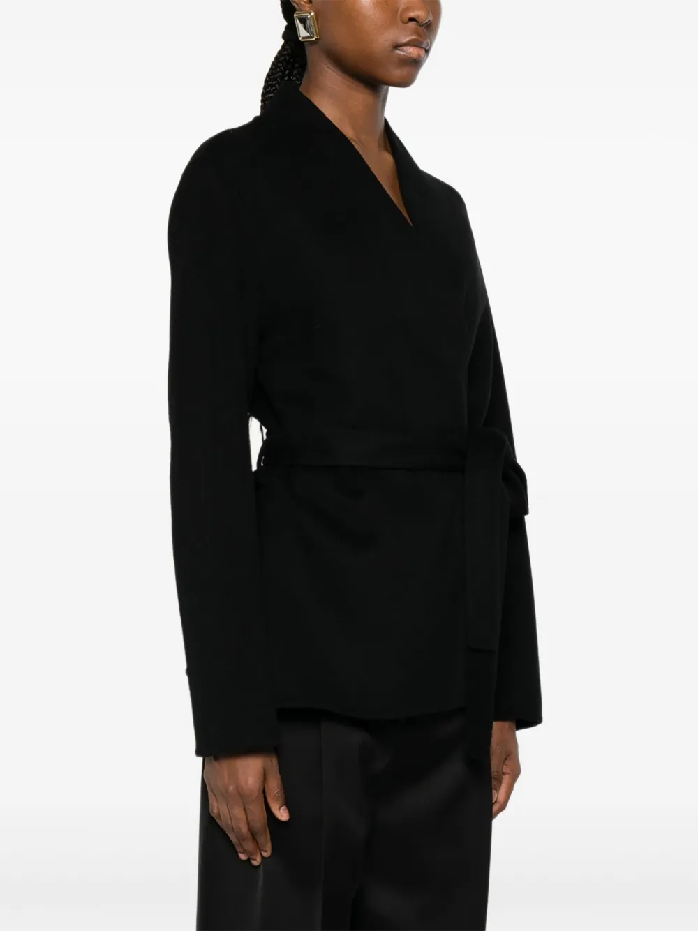 ERMANNO FIRENZE Jas met riem Zwart