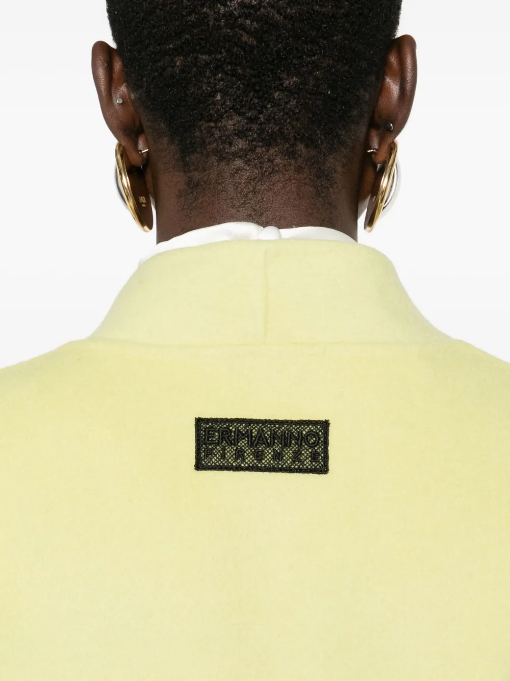 ERMANNO FIRENZE Jas met ceintuur Geel