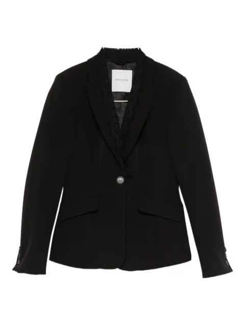 ERMANNO FIRENZE  lace-detail single-breasted jacket
