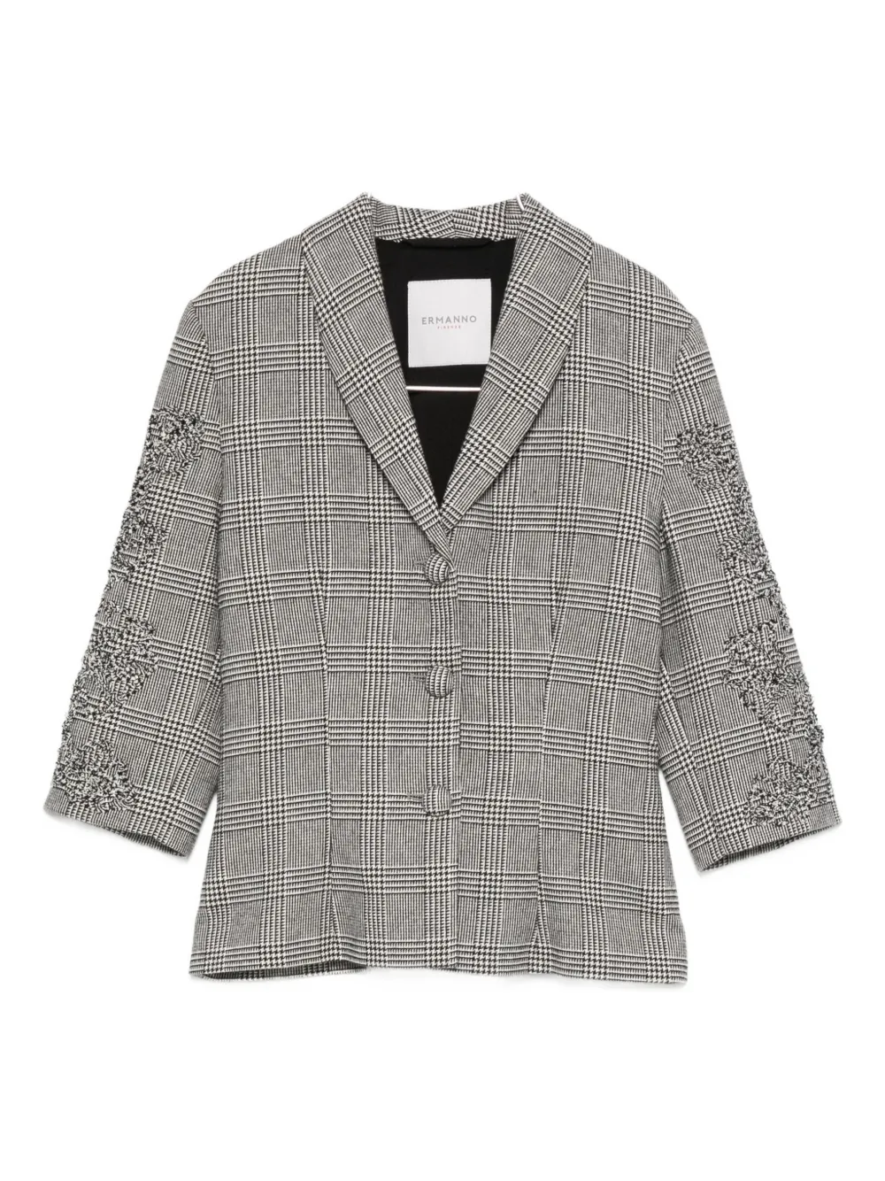 ERMANNO FIRENZE  check-print embellished jacket | Grey | Image 1