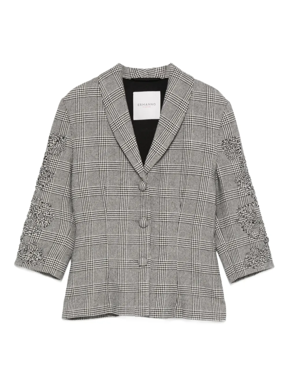 ERMANNO FIRENZE  check-print embellished jacket | Grey | Image 1
