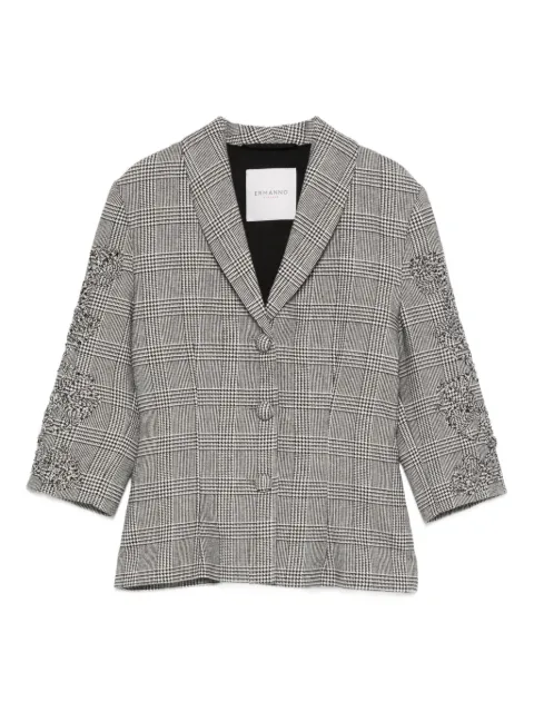 ERMANNO FIRENZE  check-print embellished jacket
