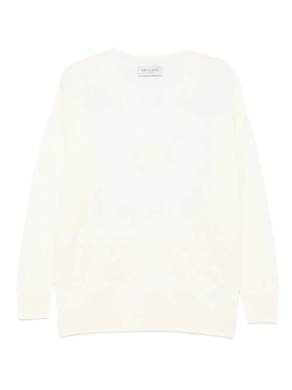ERMANNO FIRENZE  suéter con cuello en V | blanco | Image 1
