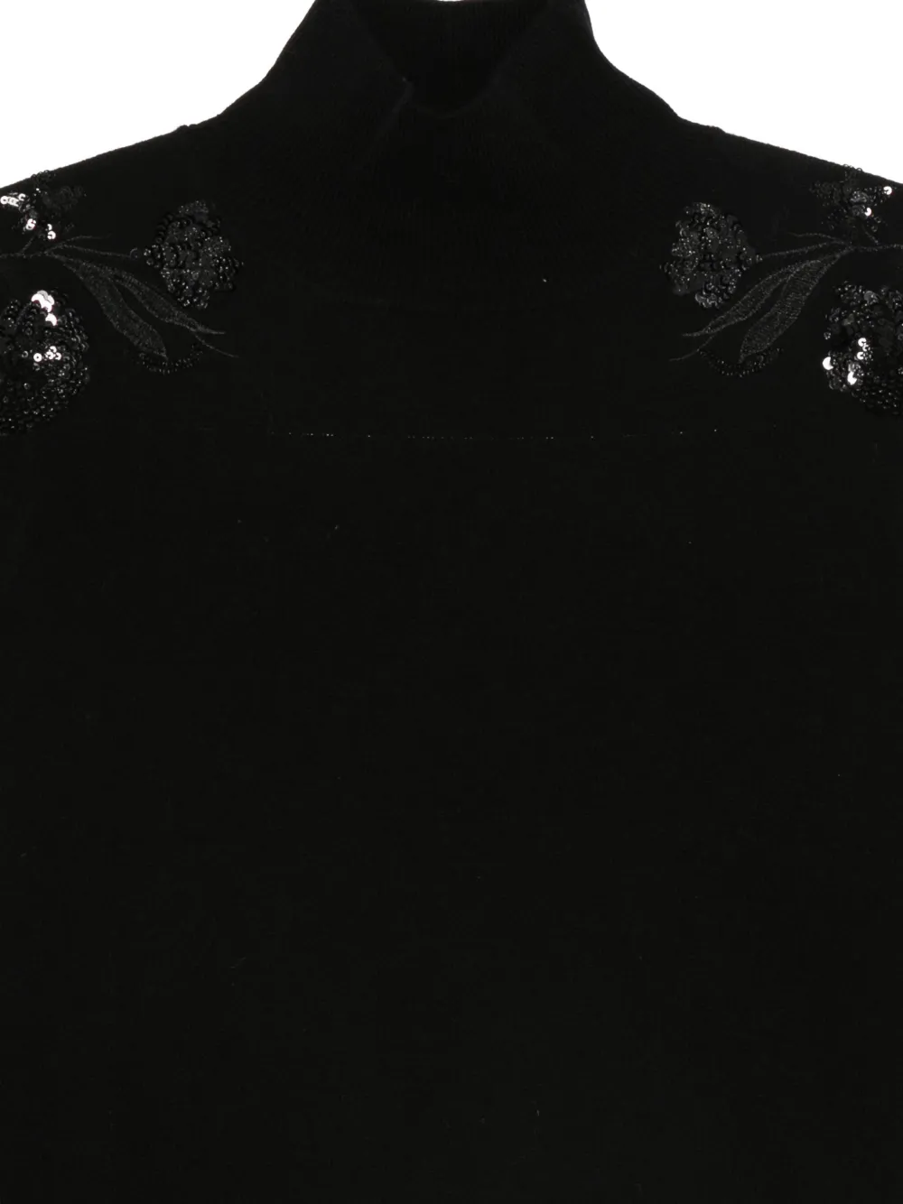 Ermanno Firenze Turtleneck Long-sleeved Sweater In Black