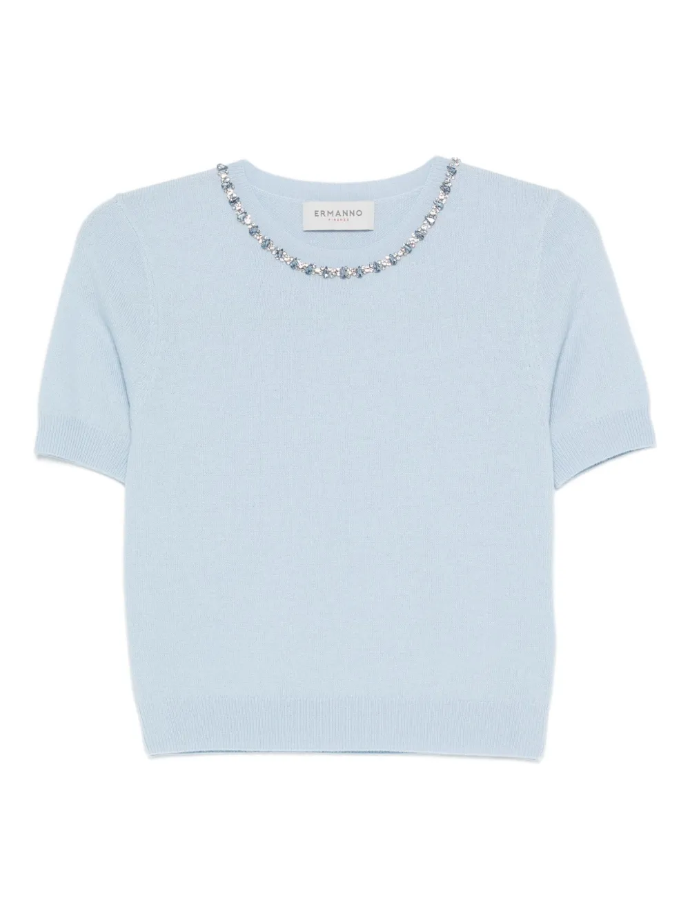 ERMANNO FIRENZE crystal-embellished sweater - Blu