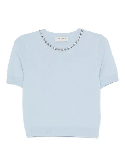 ERMANNO FIRENZE crystal-embellished sweater