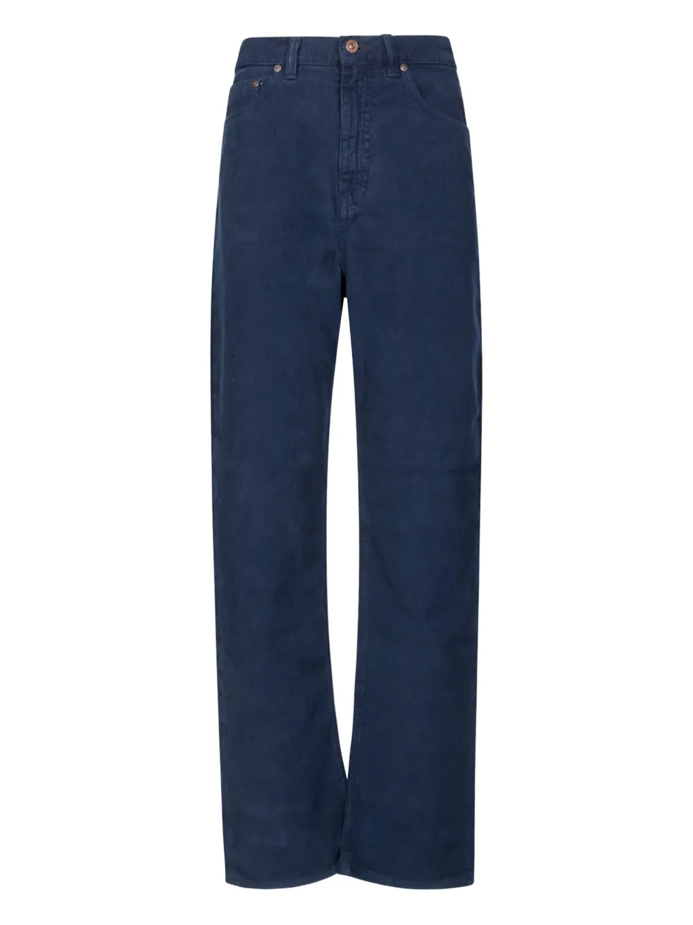 Victoria Beckham Suspended Design High-waist Jeans With Straight Leg Cut In Blue