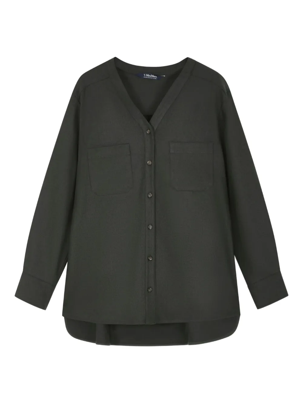 'S Max Mara pocket V-neck shirt - グレー 'S Max Mara pocket V-neck shirt - グレー