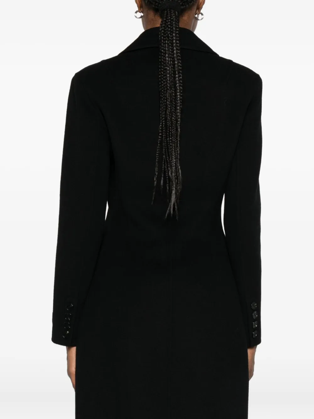 Ermanno Firenze Double-breasted Coat In Black