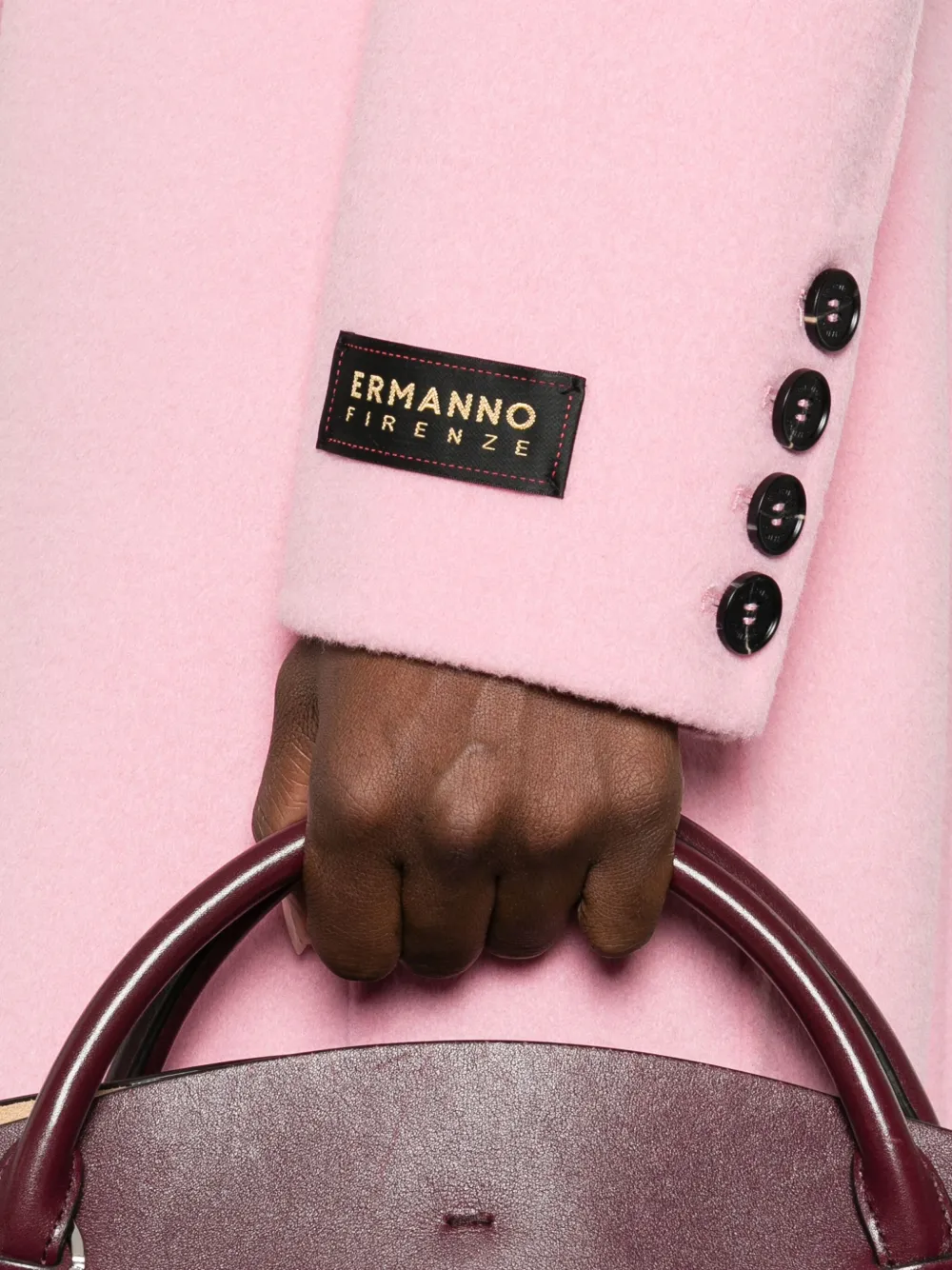 ERMANNO FIRENZE Jas met dubbele rij knopen Roze