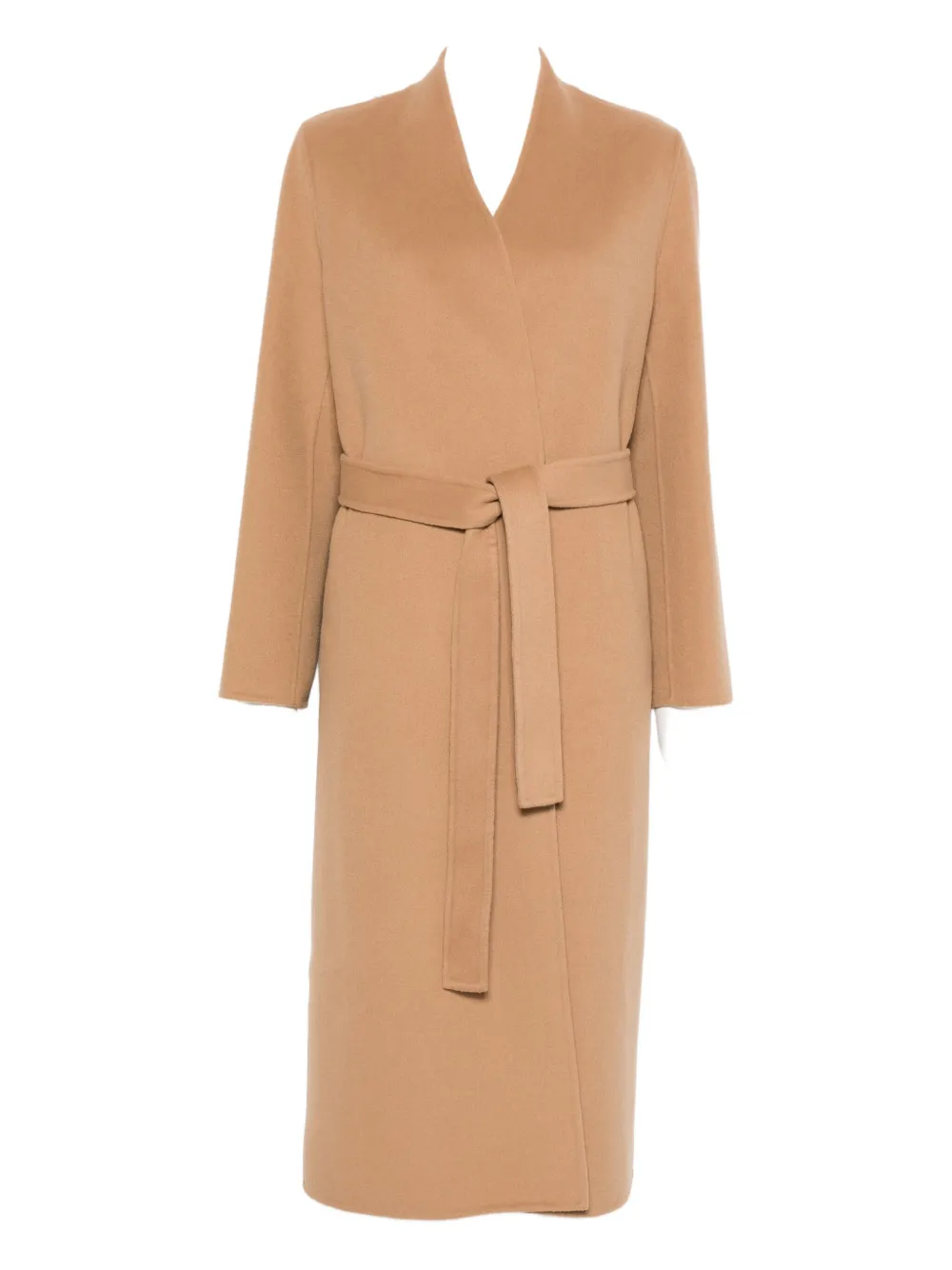 ERMANNO FIRENZE logo-appliqué belted coat - Toni neutri