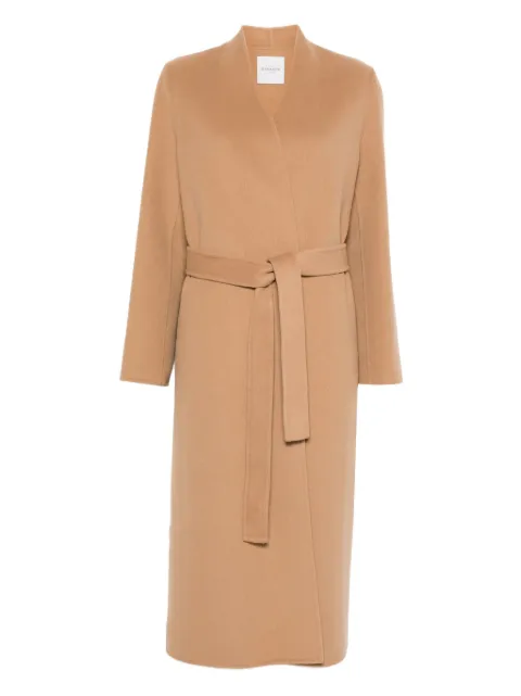 ERMANNO FIRENZE  logo-appliqué belted coat