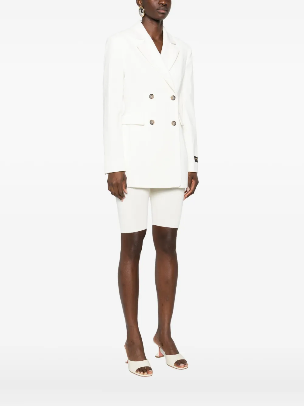 Ermanno Firenze Double-breasted Blazer In White
