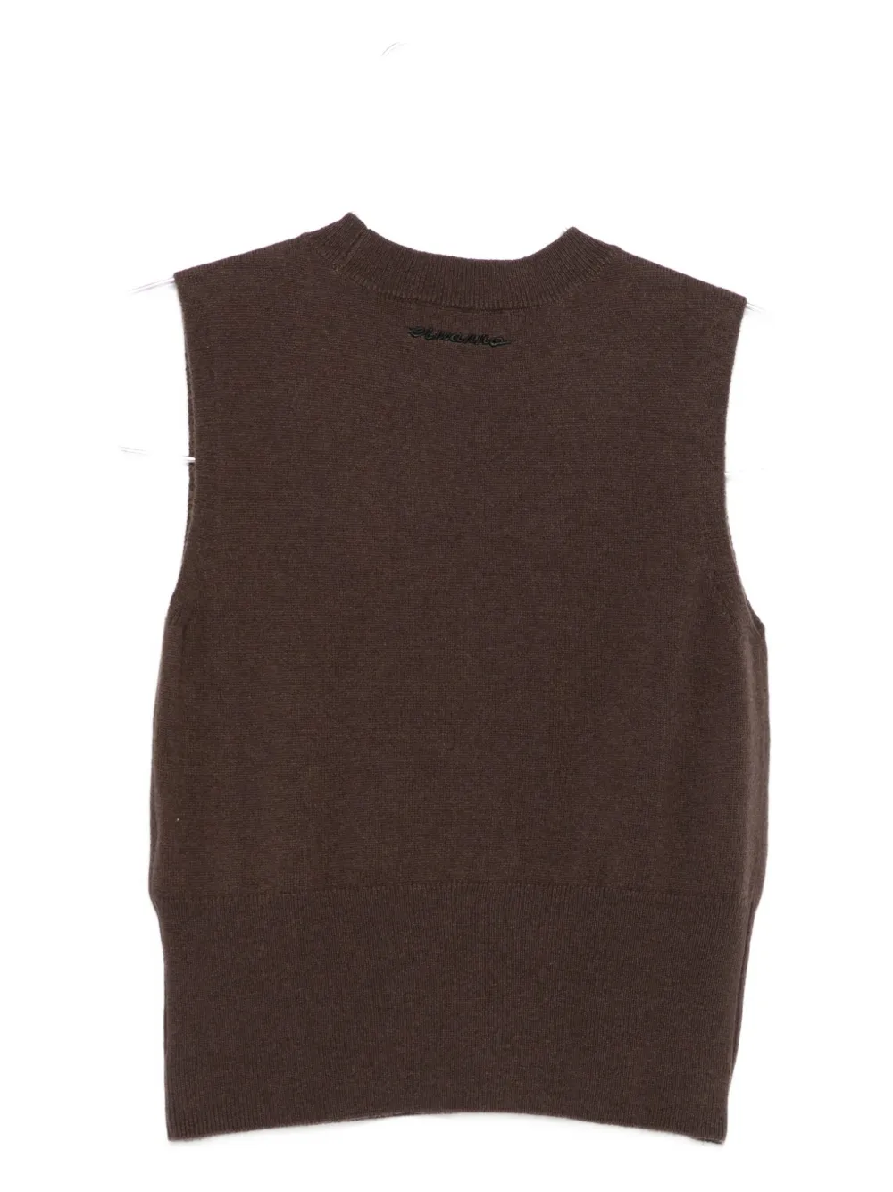 Ermanno Firenze Sequin-embellished Sleeveless Top In Brown