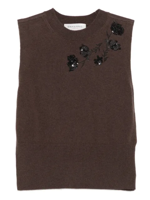 ERMANNO FIRENZE  sequin-embellished sleeveless top