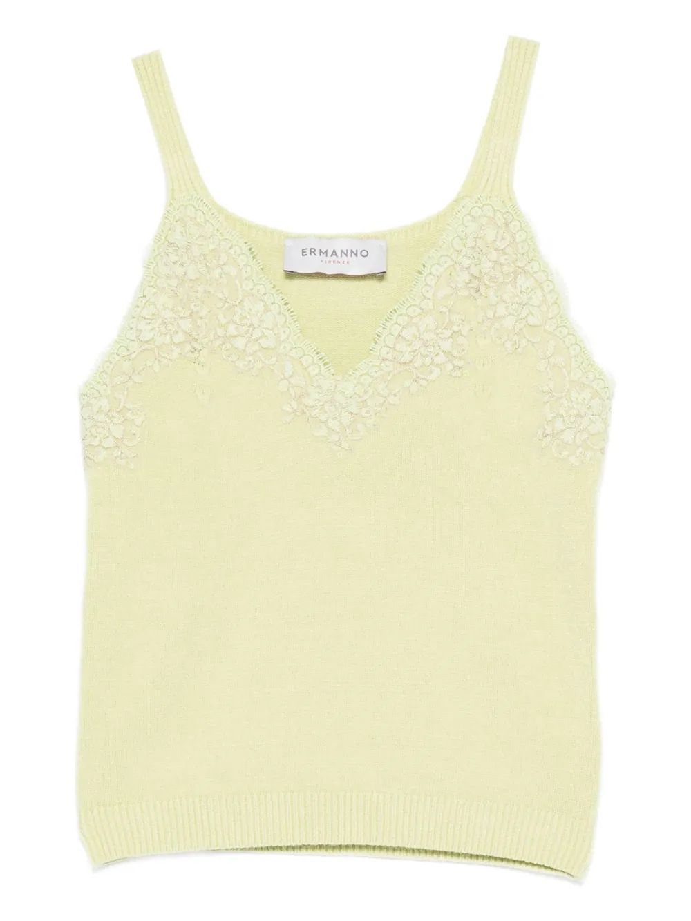 ERMANNO FIRENZE  camiseta con cuello en V | amarillo | Image 1