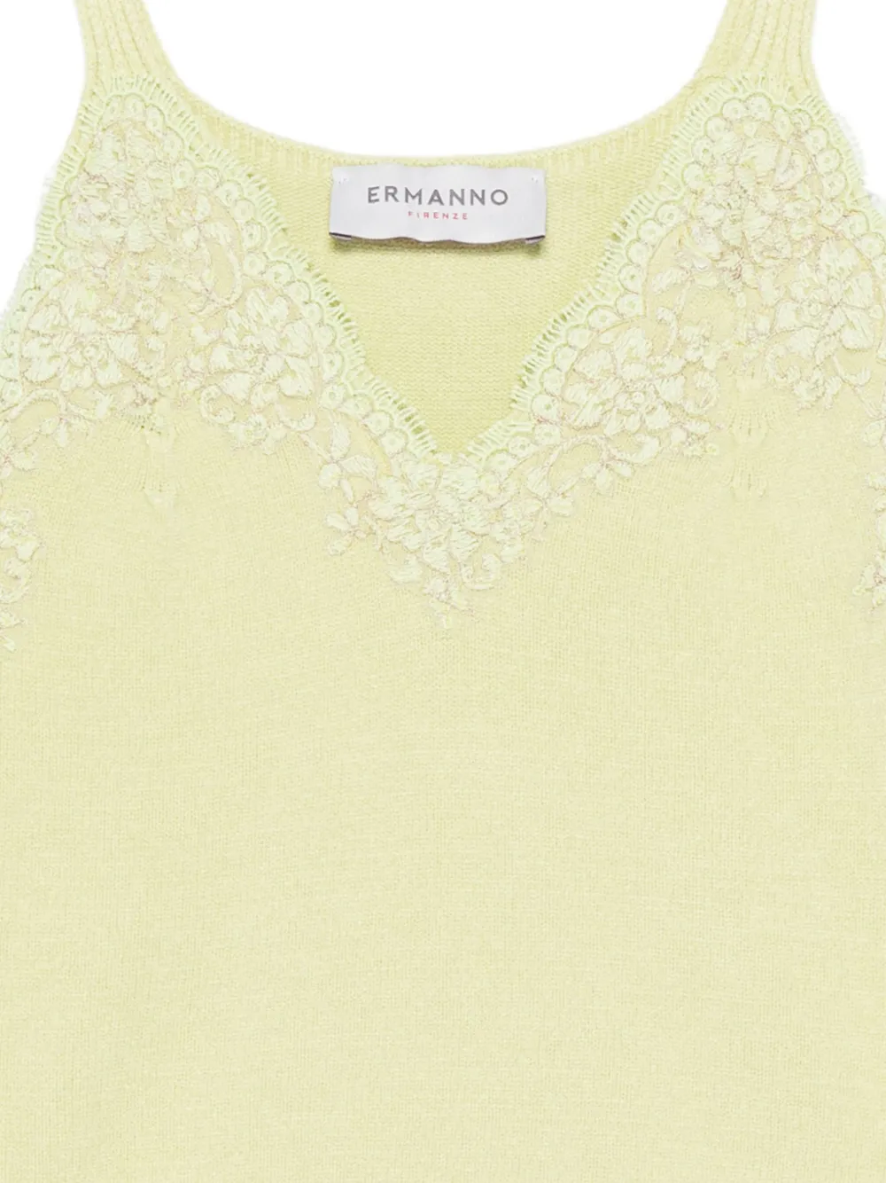 ERMANNO FIRENZE Tanktop met V-hals Geel