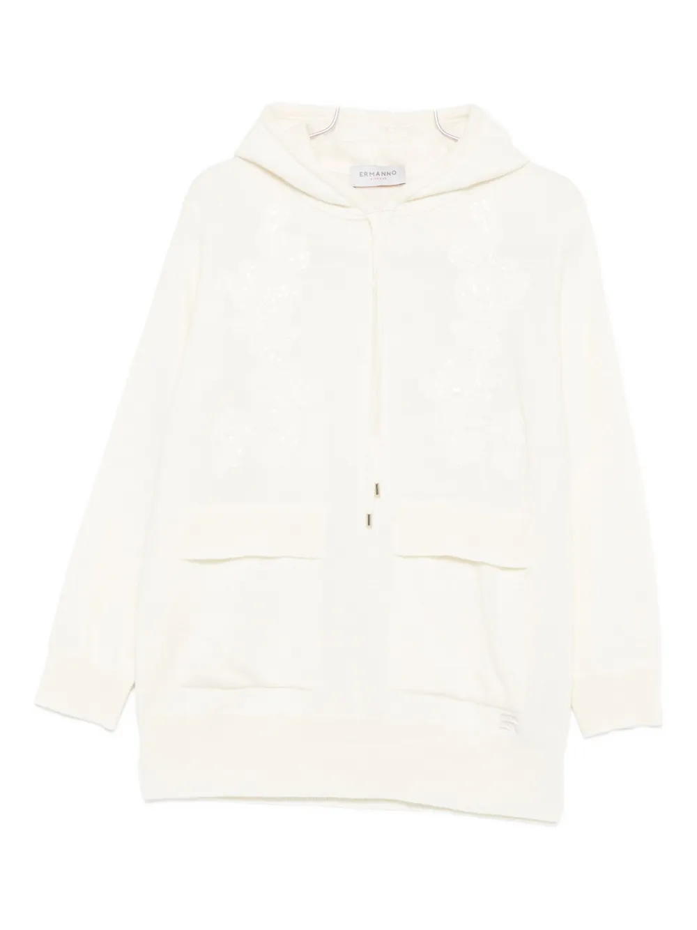 Ermanno Firenze Hooded Sweater In White