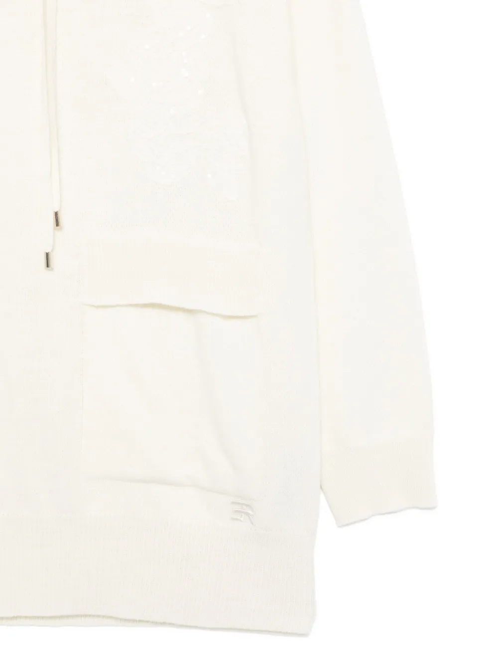 Ermanno Firenze Hooded Sweater In White