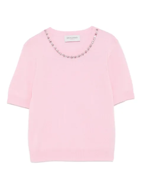 ERMANNO FIRENZE  top con detalles de cristal