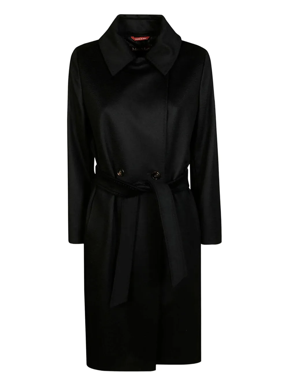 Max Mara belted buttoned coat | Black | Image 1