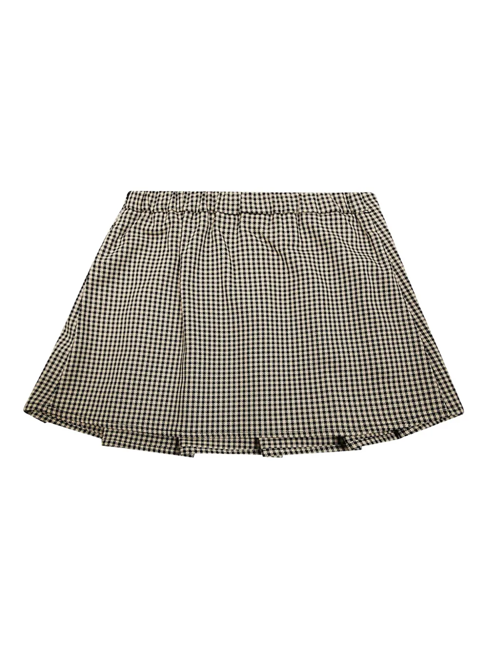 Patrizia Pepe girl Geruite mini-plooirok Bruin