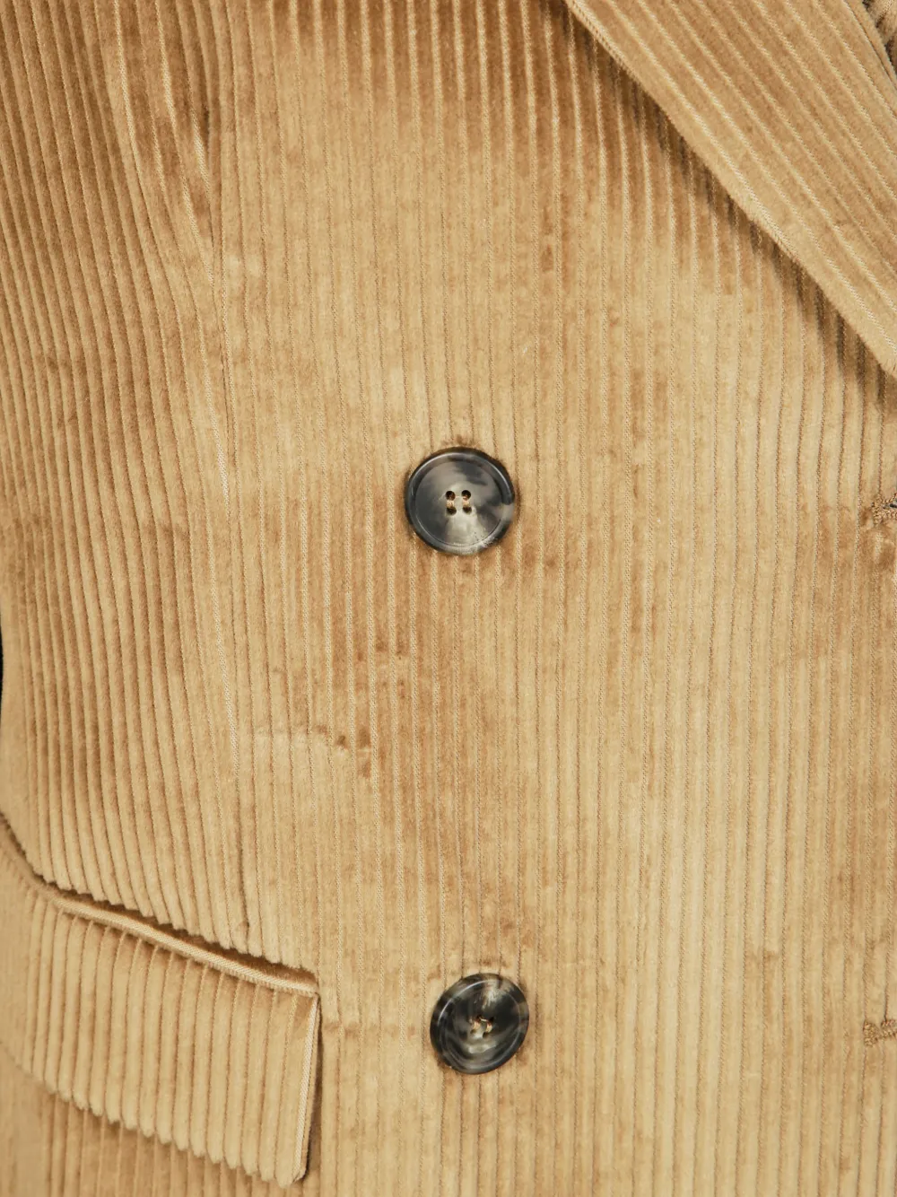 Weekend Max Mara Katanga Double-breasted Velvet Jacket In Brown