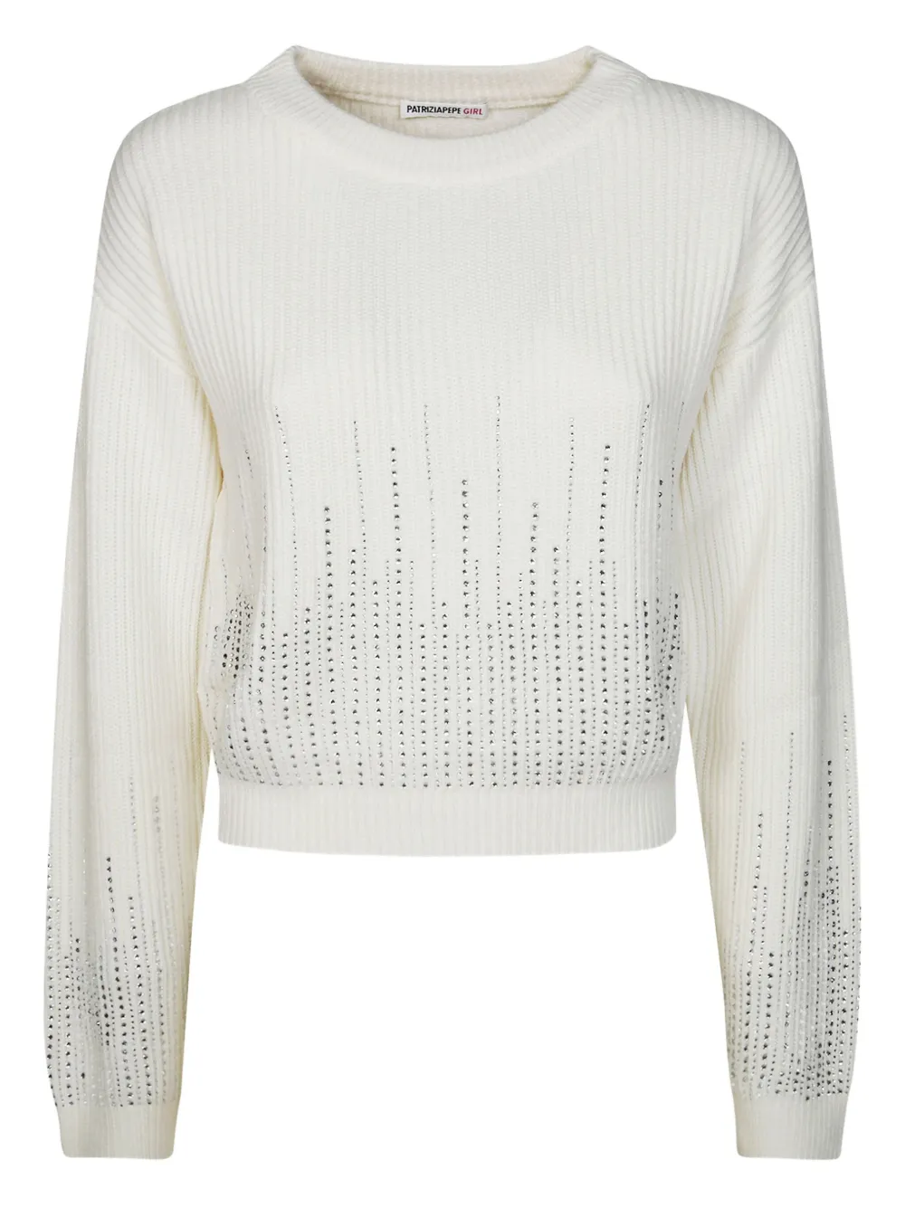 Patrizia Pepe girl デコラティブ セーター - ホワイト