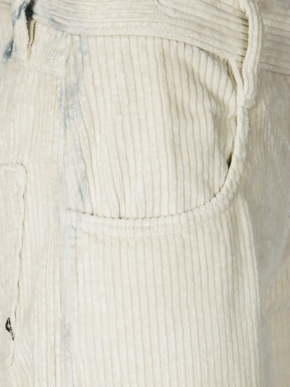 Cycle Wide-leg Textured Corduroy Trousers In Neutral