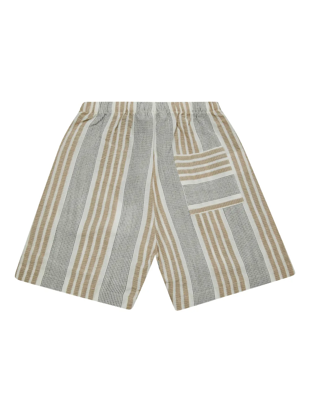 1 + IN THE FAMILY Gestreepte bermuda met trekkoord - Beige