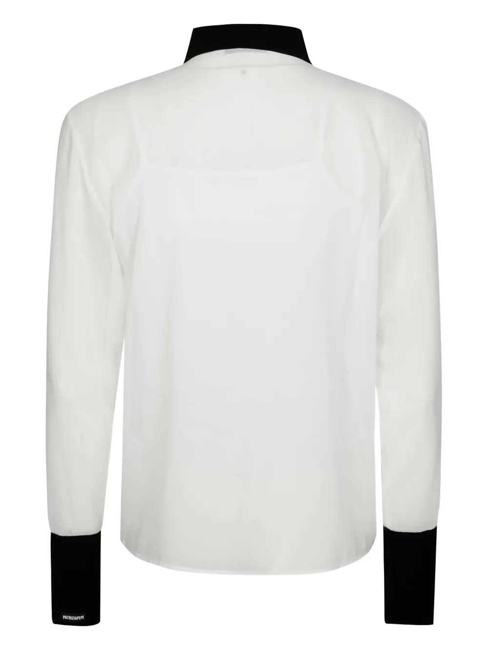 Patrizia Pepe girl Shirt met contrasterende afwerking Wit