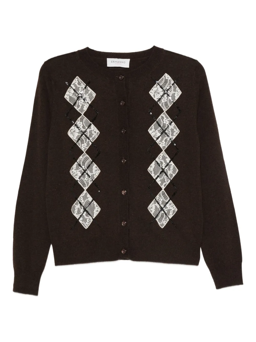 ERMANNO FIRENZE  sequin-embellished cardigan | Brown | Image 1