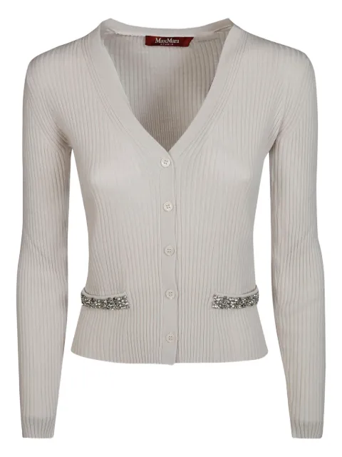 Max Mara crystal-embellished cardigan