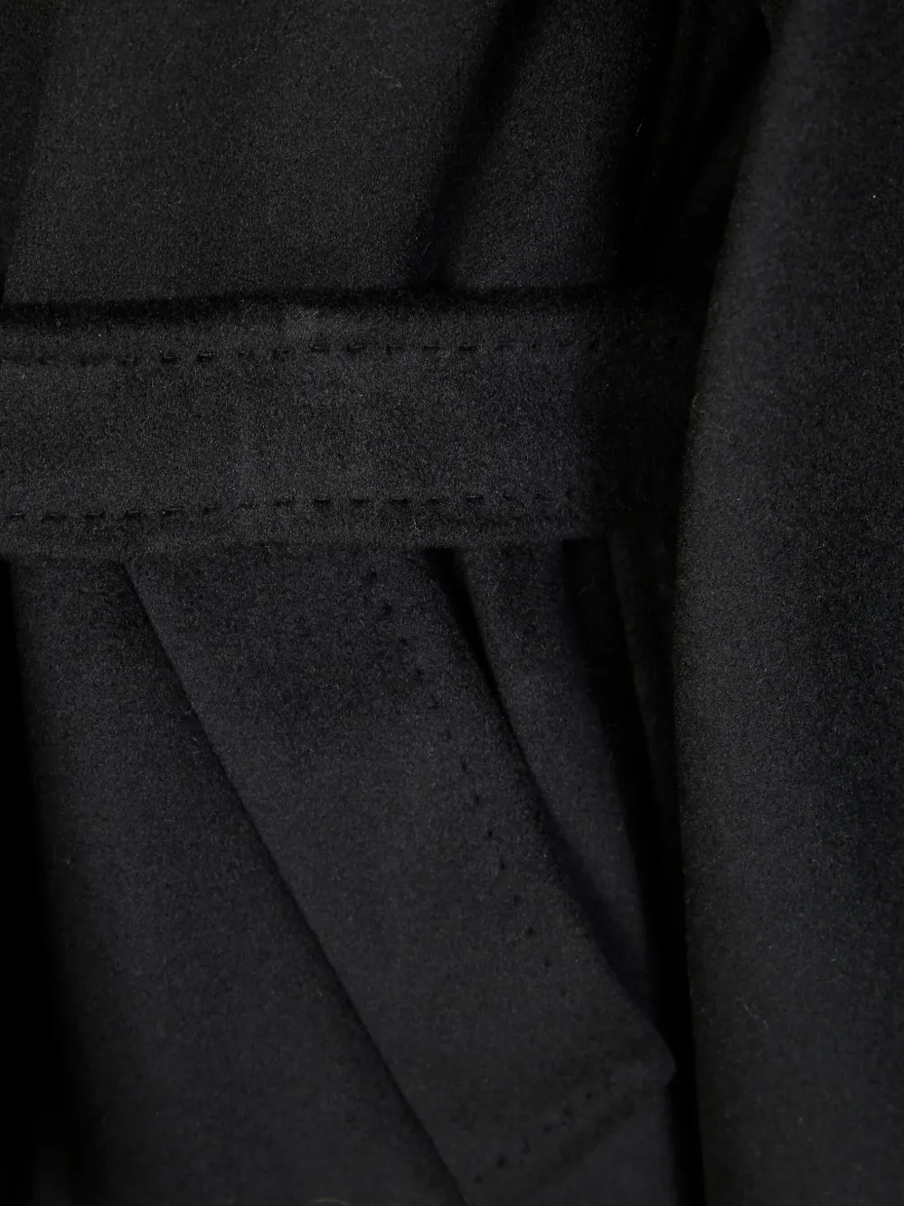 Max Mara Double-breasted Belted Coat Long Sleeves In Black