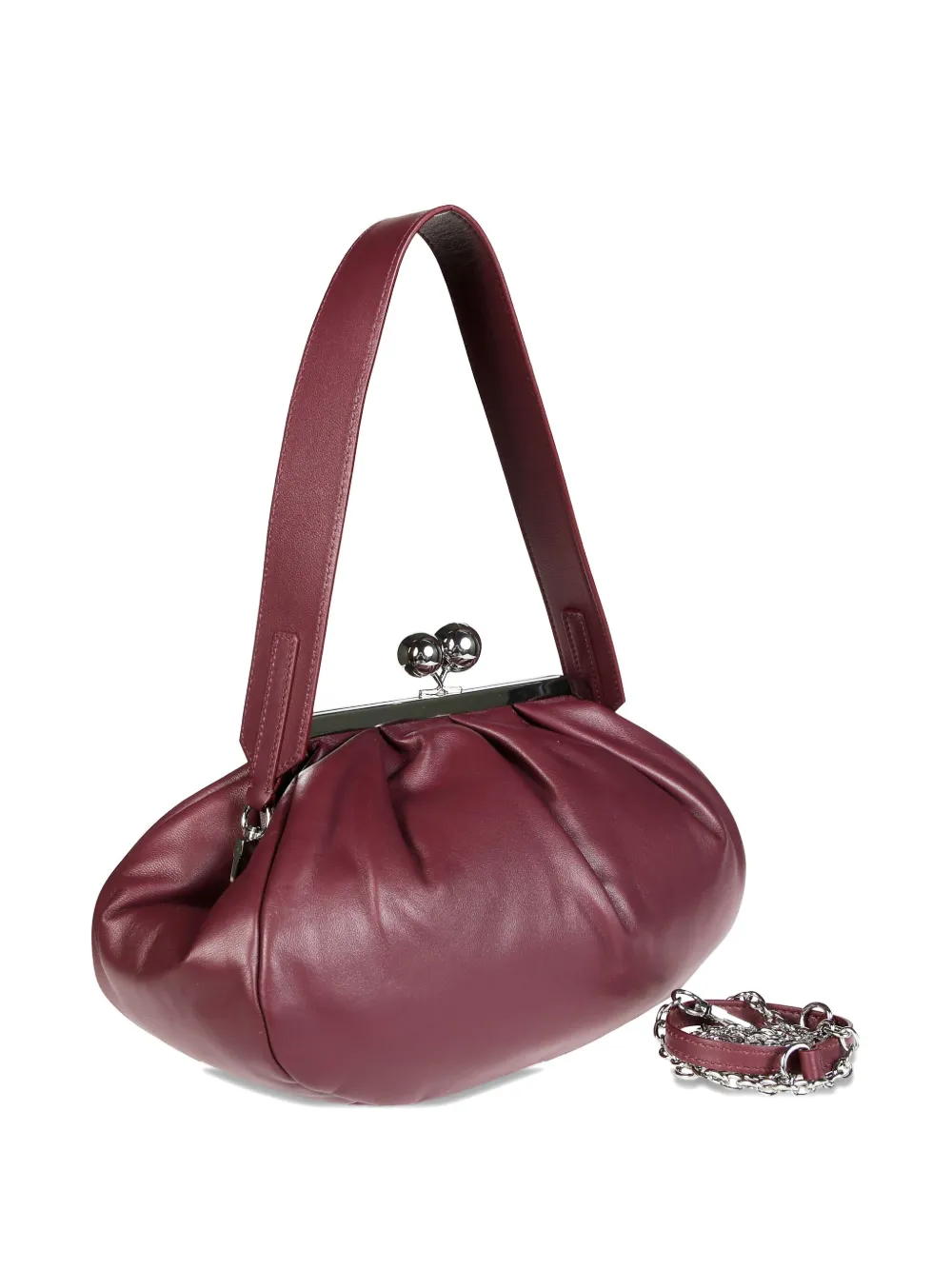 Weekend Max Mara Borsa A Tracolla Pasticcino In Montone Rosso Viola In Red