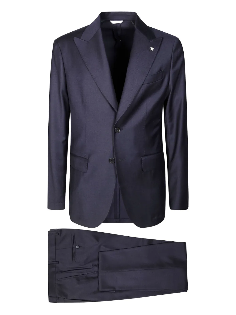 Manuel Ritz lapel-pin wool suit | Blue | Image 1
