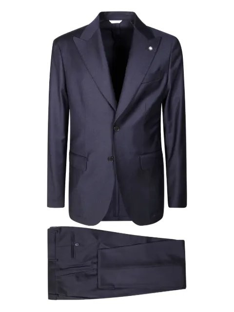 Manuel Ritz lapel-pin wool suit