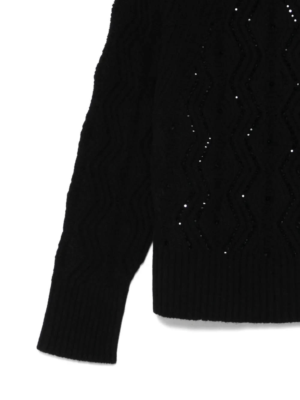 ERMANNO FIRENZE Trui verfraaid met stras Zwart