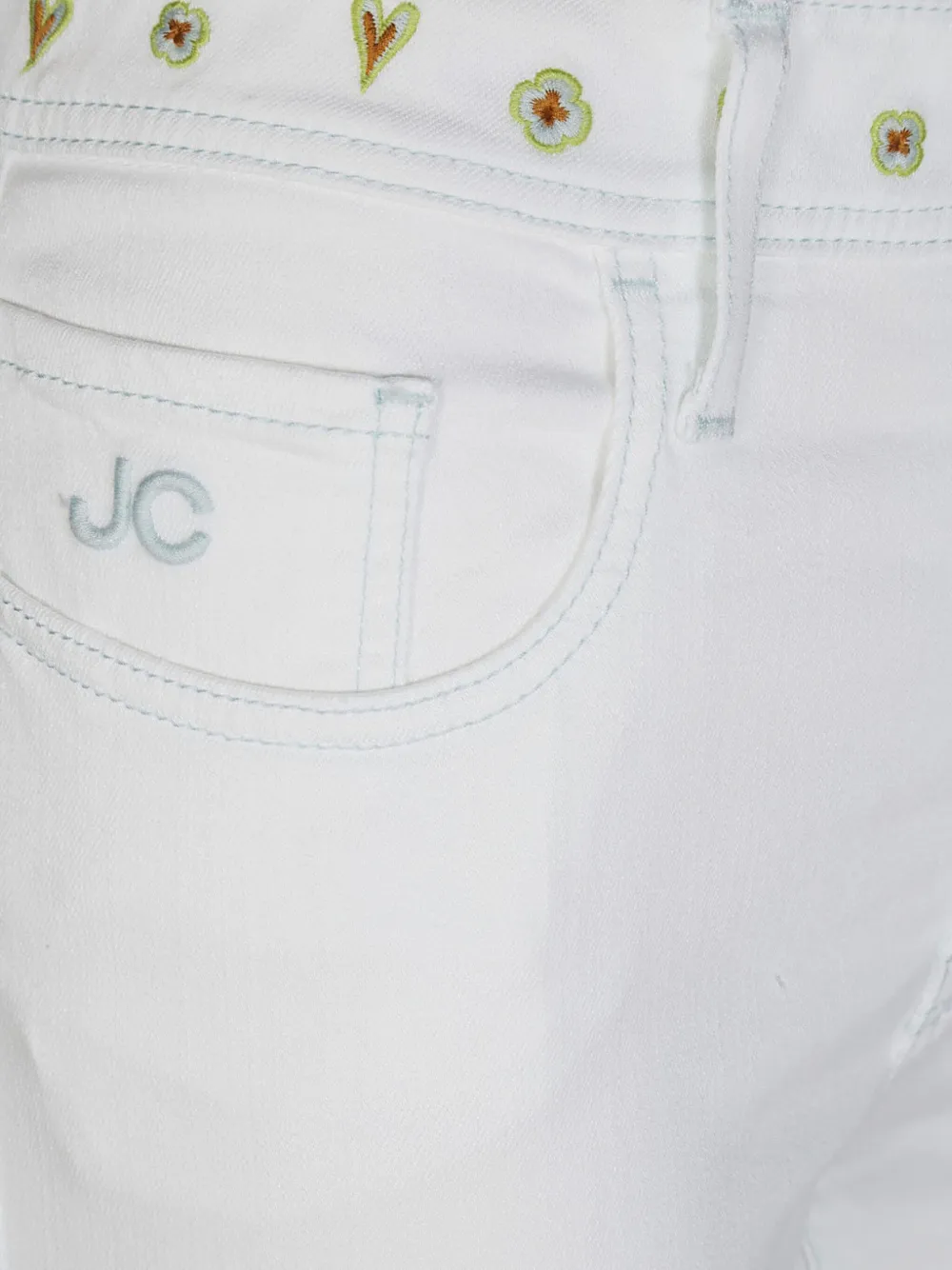 Jacob Cohën Victoria jeans verfraaid met bloemen Wit
