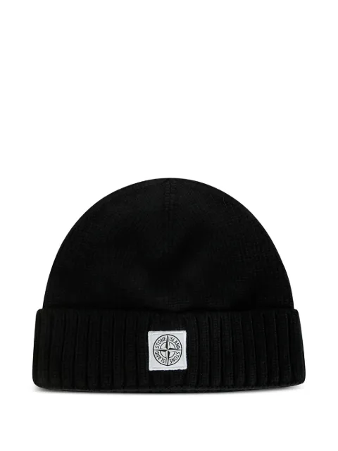 Stone Island Junior boina con parche del logo